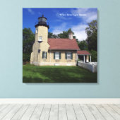 White River Light Station Canvas Afdruk (Insitu (Houten vloer))