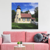 White River Light Station Canvas Afdruk (Insitu (Woonkamer))