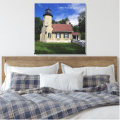 White River Light Station Canvas Afdruk (Insitu (Slaapkamer))