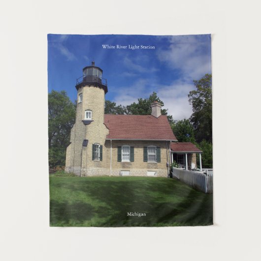 White River Light Station tapestry Wandkleed (Voorkant)