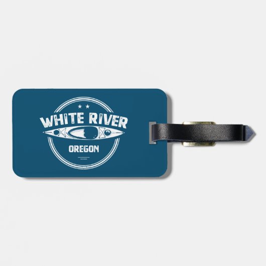 White River Oregon Kayak Bagagelabel (Achterkant horizontaal)