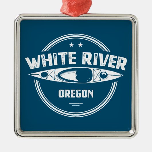 White River Oregon Kayak Metalen Ornament (Voorkant)