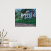 White Roadside Cottage van Dennis Miller Bunker Poster (Keuken)