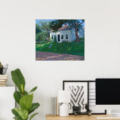 White Roadside Cottage van Dennis Miller Bunker Poster (Thuiskantoor)