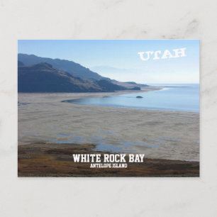 White Rock Bay, Antelope Island, Utah Briefkaart