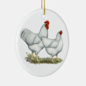 White Rock Chickens Keramisch Ornament (Rechts)