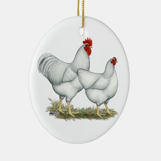 White Rock Chickens Keramisch Ornament (Rechts)