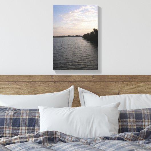 White Rock Lake, Dallas, Texas Canvas Afdruk (Insitu (Slaapkamer))