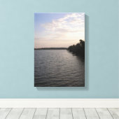White Rock Lake, Dallas, Texas Canvas Afdruk (Insitu (Houten vloer))