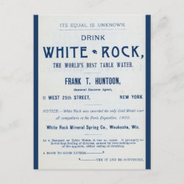 White Rock Mineral Water Adverteren Briefkaart