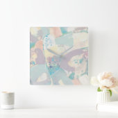 White Rock Pastel Vierkante Klok (Huis)