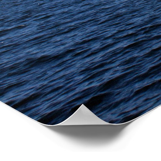 White Rock strand, BC, Canada. Zee, lucht en boot. Poster (Hoek)