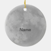 White Rocketship Keramisch Ornament (Achterkant)