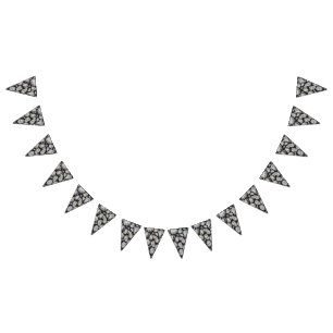 White Rocks Close Up Pattern Foto Vlaggetjes