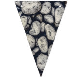 White Rocks Close Up Pattern Foto Vlaggetjes (Derde vlag)