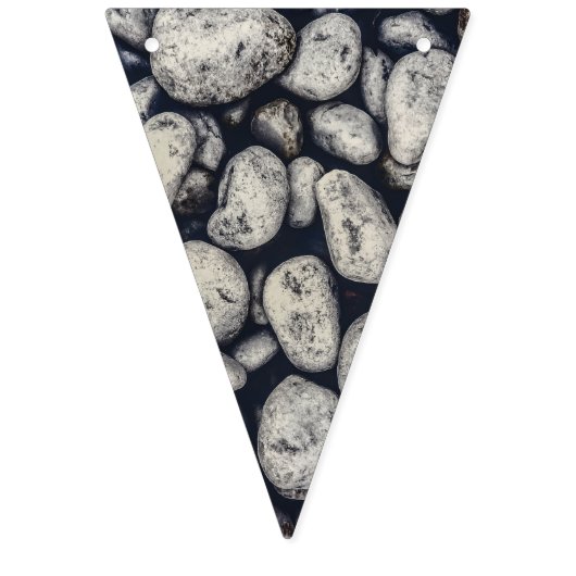 White Rocks Close Up Pattern Foto Vlaggetjes (Derde vlag)