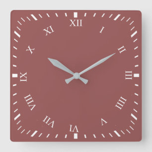 White Roman Number Clock Face Notulen  Vierkante Klok