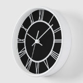 White Roman Numbers Circle White Wooden Lijst (Hoek)