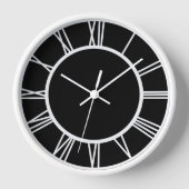 White Roman Numbers Circle White Wooden Lijst (Voorkant)