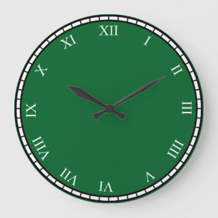 White Roman Numbers Face & Trim Round Clock Grote Klok