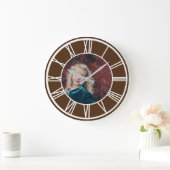 White Roman Numeral Border Brown voegt foto rond t Grote Klok (Huis)