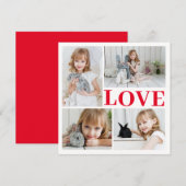 White Romantic Love Valentijnsdag Fotokaart (Voorkant / Achterkant)