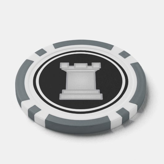 White Rook schaakstuk Pokerchips (Enkel)