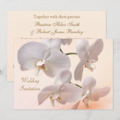 White - roomorchideeën Weddenschap Kaart (Voorkant / Achterkant)