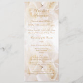 White roomrozen Wedding-programma Programmakaart (Voorkant)