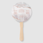 White & Roos Gold Agaat huwelijksceremonie program Handwaaier (Achterkant)