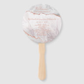 White & Roos Gold Agaat huwelijksceremonie program Handwaaier (Voorkant)