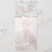 White & Roos Gold Agaat huwelijksceremonie program Programmakaart (Achterkant)