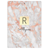 White & Roos Gold Marble Gold Box, naam en monogra Klembord (Achterkant)