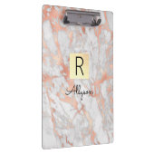 White & Roos Gold Marble Gold Box, naam en monogra Klembord (Rechts)