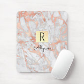 White & Roos Gold Marble Gold Box, naam en monogra Muismat (Met muis)