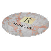 White & Roos Gold Marble Gold Box, naam en monogra Snijplank (Hoek)