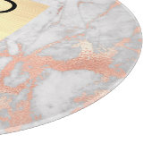 White & Roos Gold Marble Gold Box, naam en monogra Snijplank (Hoek)