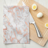 White & Roos Gold Marble Kitchen Towel Theedoek (Quarter Fold)