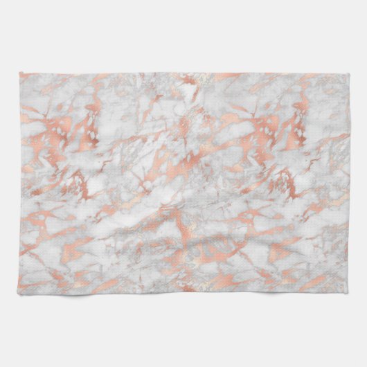 White & Roos Gold Marble Kitchen Towel Theedoek (Horizontaal)