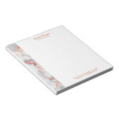 White & Roos Gold Marble, Name Info Occupation Notitieblok (Schuin)