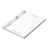 White & Roos Gold Marble, Name Info Occupation Notitieblok (Linkerzijde)