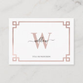 White & Roos Gold Pink - Griekse sociale media Visitekaartje (Voorkant)