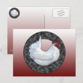 White Rooster Briefkaart (Voorkant / Achterkant)