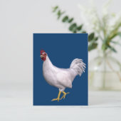 White Rooster Briefkaart (Staand voorkant)