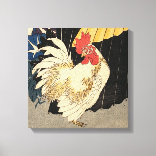 White Rooster Canvas Afdruk (Voorkant)