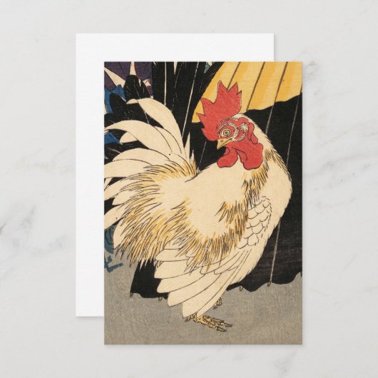 White Rooster Fine Art Bedankkaart (Voorkant / Achterkant)