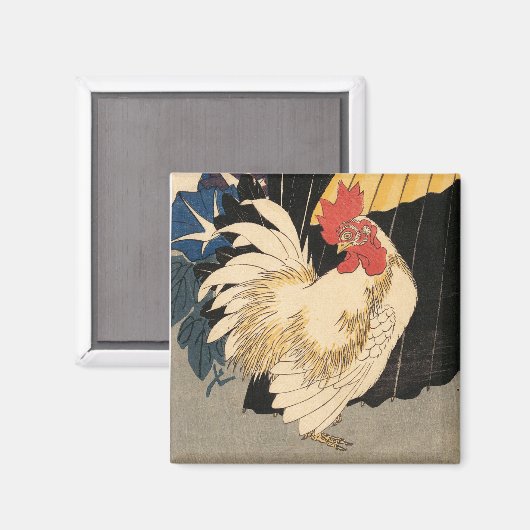 White Rooster Fine Art Magneet (Voorkant / Achterkant)