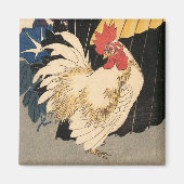 White Rooster Fine Art Magneet (Voorkant)