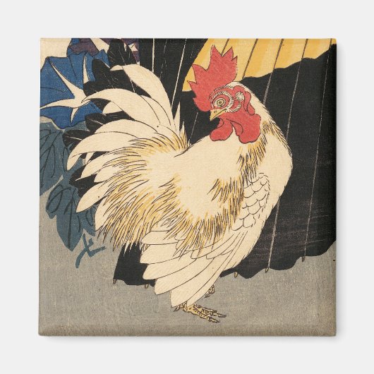 White Rooster Fine Art Magneet (Voorkant)
