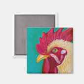 White Rooster Magneet (Voorkant / Achterkant)
